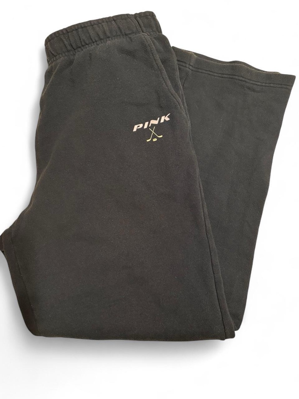PINK Victoria's Secret Black Sweatpants with Subtle Logo